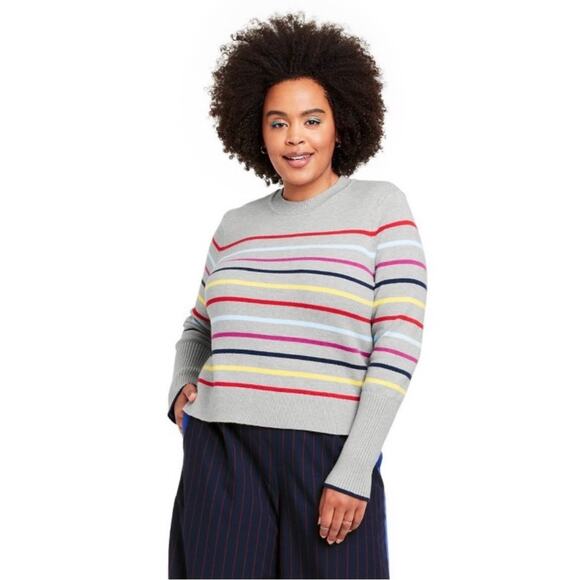 La Ligne x Target women’s striped cashmere blend crewneck sweater - Size Large - Picture 1 of 9